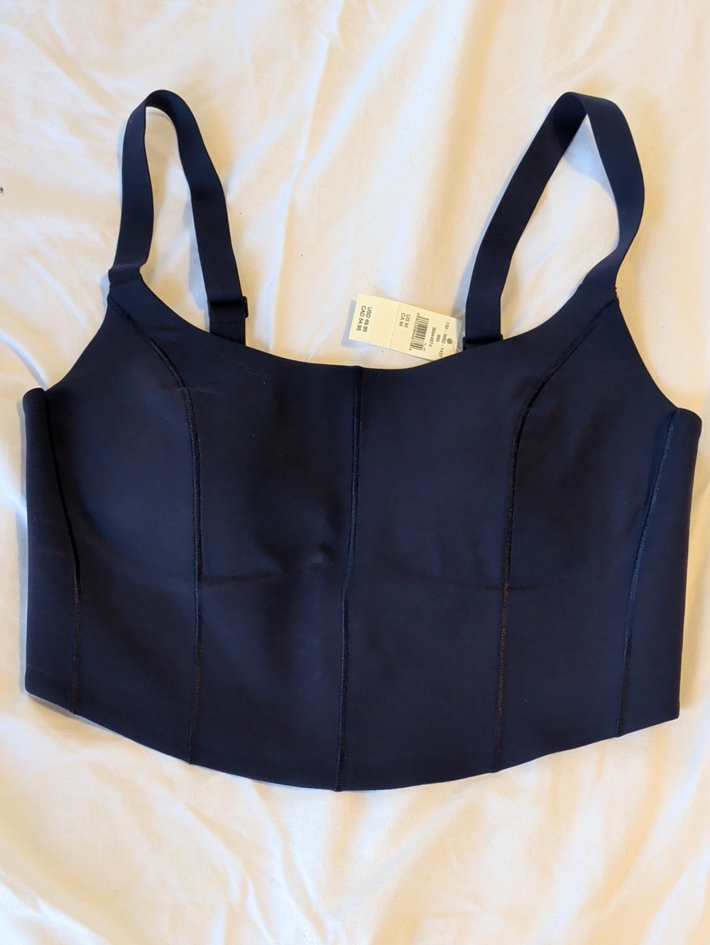 aerie Real Me Navy Blue Supportive Workout Bustier Bra / Tank - Size M - NWT